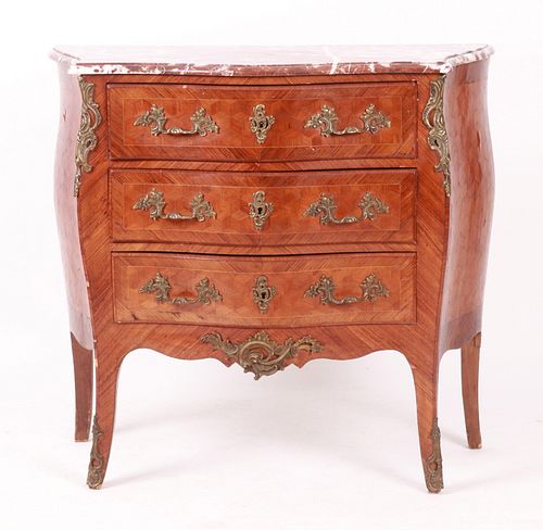 A Continental Marble Top Commode