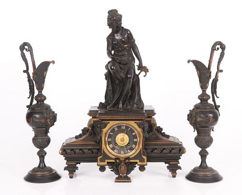 Tiffany for Bailey & Co. Bronze Clock