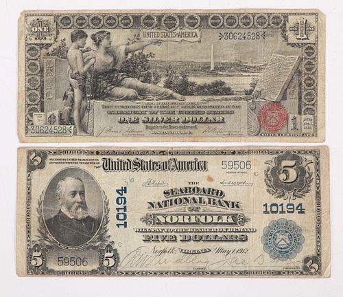 U.S. Paper Currency, Two Pieces
