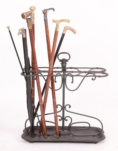 A Collection of Walking Sticks and Canes