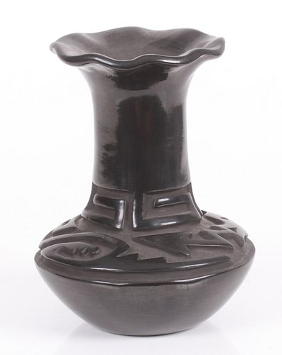 A Gwen Tafoya Santa Clara Blackware Vase