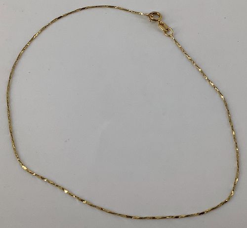 14kt Yellow Gold Anklet