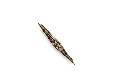 Antique Gold and Diamond Pin