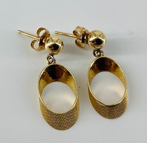 Vintage 14kt Yellow Gold Dangle Earrings
