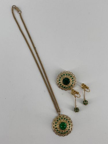 Vintage Green Crystal Fashion Jewelry