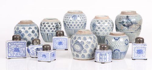 A Large Group Of Chinese Blue & White Porcelain