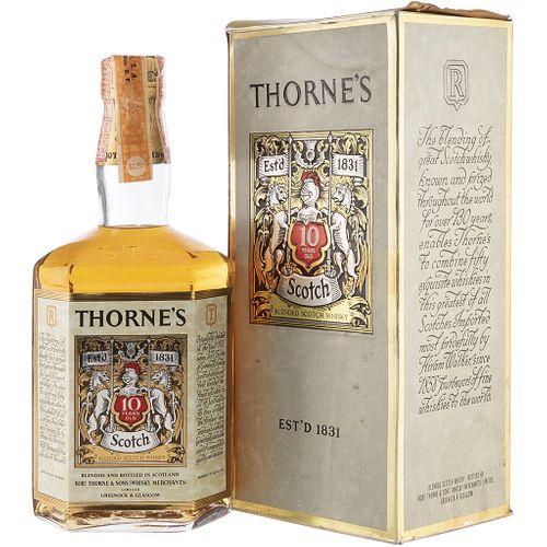 Thorne's. 10 años. Blended. Scotland.