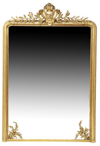 FRENCH LOUIS PHILIPPE GILTWOOD MIRROR, 69" X 46"