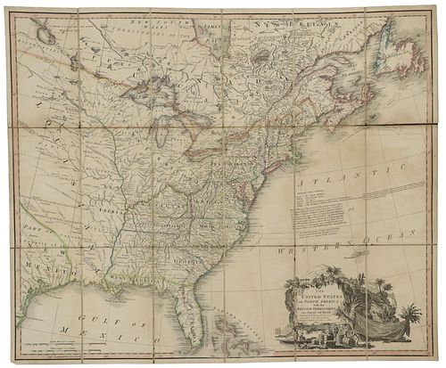 MAP UNITED STATES OF NORTH AMERICA, 1809, W. FADEN