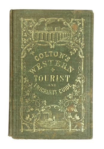 BOOK: COLTON'S WESTERN TOURIST GUIDE, MAP, 1851