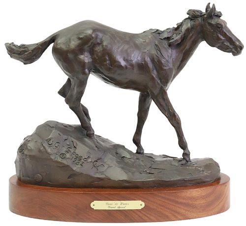 GRANT SPEED (1930-2011) BRONZE HORSE SCULPTURE
