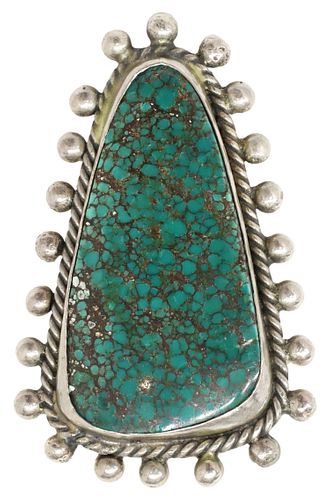 GENT'S NATIVE AMERICAN TURQUOISE & STERLING RING