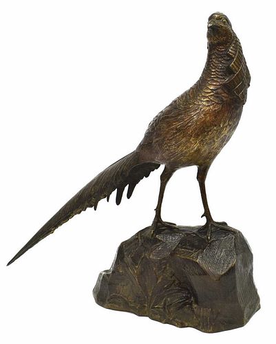 AFTER GEORGES LAVROFF (1895-1991) BRONZE PHEASANT