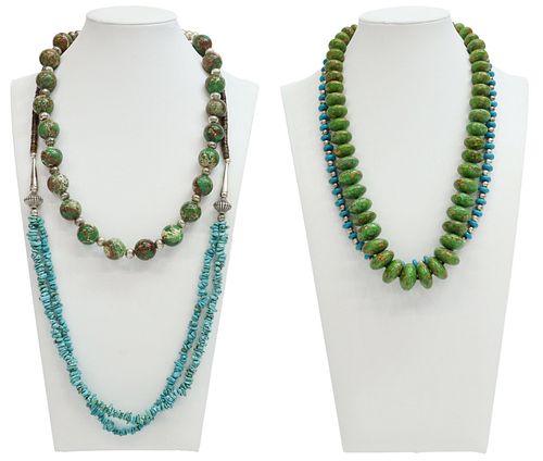 (4) SOUTHWEST STYLE TURQUOISE & OTHER NECKLACES