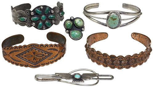 (6) SOUTHWEST & STYLE STERLING & COPPER JEWELRY