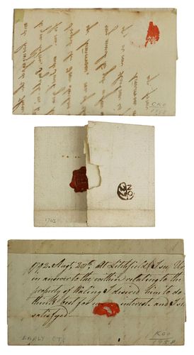 (3) STAMPLESS COVERS 1702, 1792, 1799 ONE HISTORIC