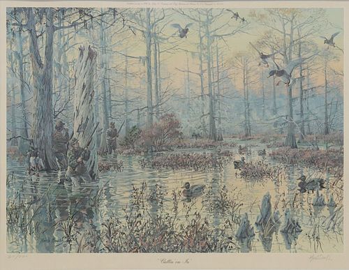 SIGNED HERB BOOTH LTD ED PRINT DUCK HUNTING