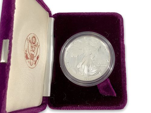 U.S. Silver Eagle Bullion Coin in Original Box/Packaging