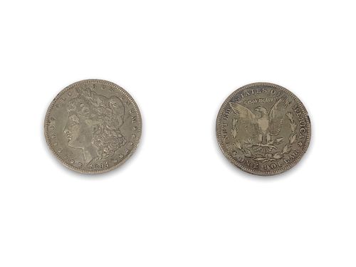 Two U.S. Silver Morgan Dollar Coins