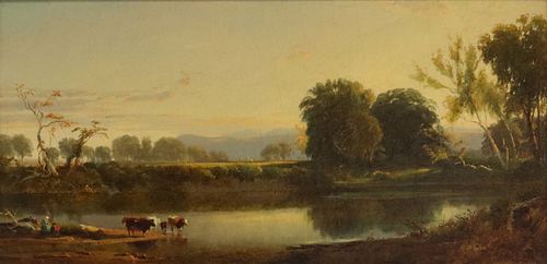 WILLIAM HART (1823-1894) LANDSCAPE WITH CATTLE
