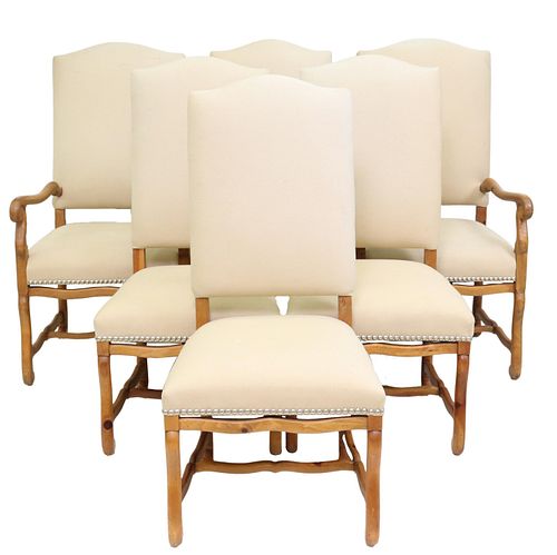 (6) RALPH LAUREN LOUIS XIV STYLE DINING CHAIRS