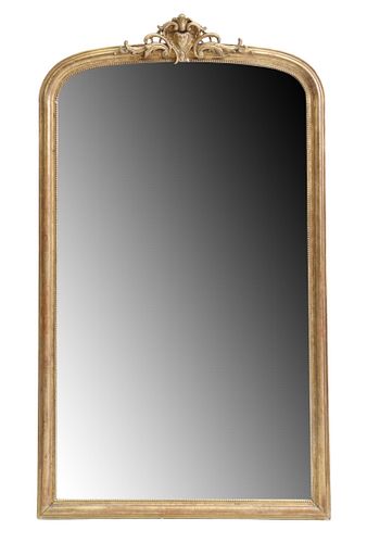 FRENCH LOUIS PHILIPPE GILTWOOD MIRROR, 70" X 41"