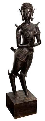 Thai Kinnari Mythical Bronze Statue
