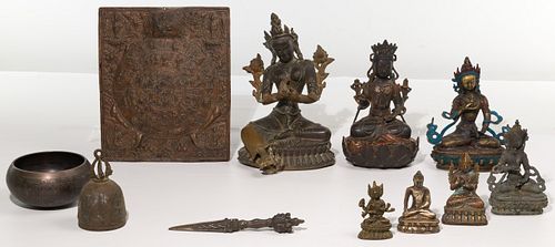 Asian Multi-Cultural Bronze Figurine Assortment