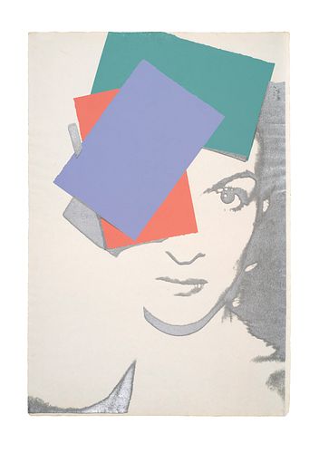 Warhol, Andy Paloma Picasso. 1975. Farbserigraphie auf chamoisfarbenem Bütten. 104,1 x 71 cm (104,1 x 71 cm). Verso signiert sowie bezeichnet "h.c.". 