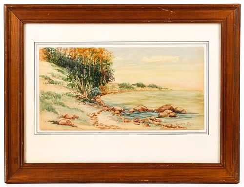 Albert Benois, Signed Watercolor Landscape