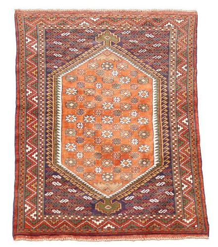 Hand Woven Shiraz Area Rug 3' 9" X 5' 4"