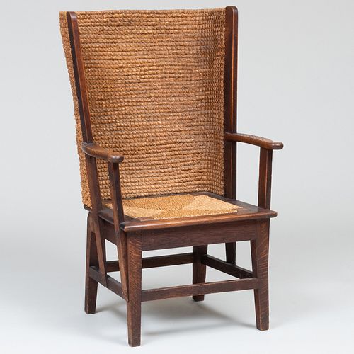 Scottish Oak and Rush Orkney Chair