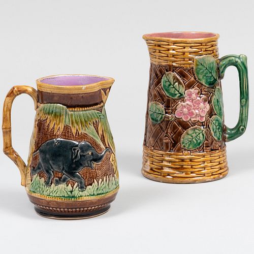 Two Majolica Pitchers