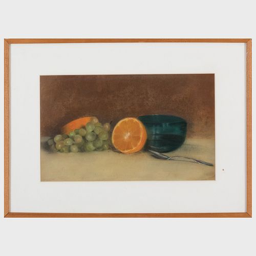 20th Century School: Still Life with Oranges and Grapes
