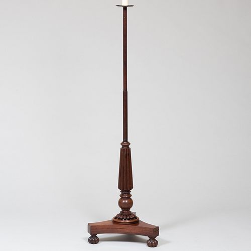 A Regency Style Mahogany Floor Lamp