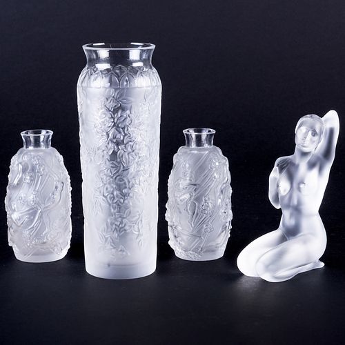 Group of Four Lalique Glass Articles