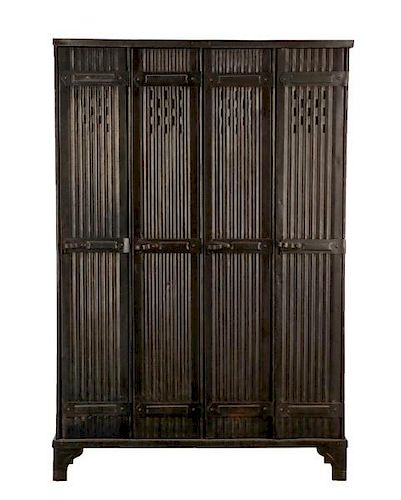 French Art Deco Industrial Style Iron Lockers