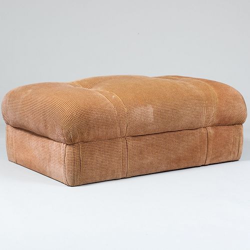 Large Contemporary Tufted Upholstered Ottoman 