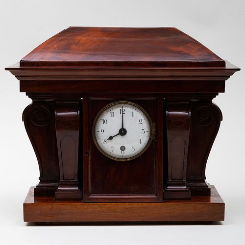 Late William IV Mahogany Mantel Clock