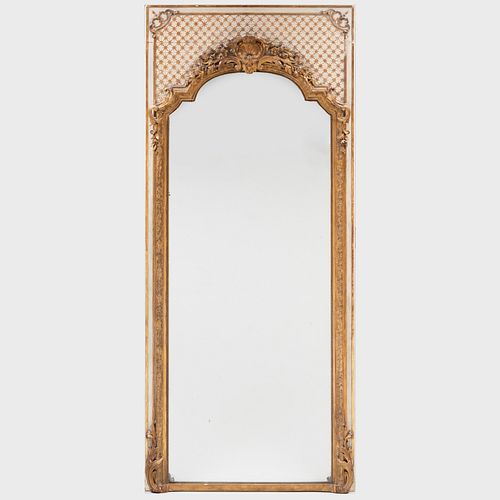 Large RÃ©gence Style Painted and Parcel-Gilt Mirror