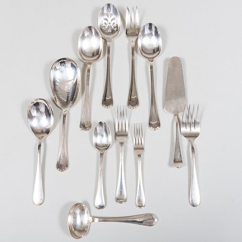 Group of Silver and Christofle Silver Plate Flatware
