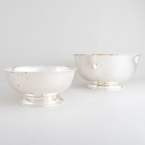 Two Tiffany & Co. Silver Revere Style Fruit Bowls