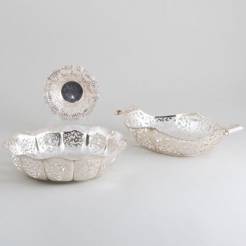 Two German Silver Vessels and a Canadian Silver Plate Basket