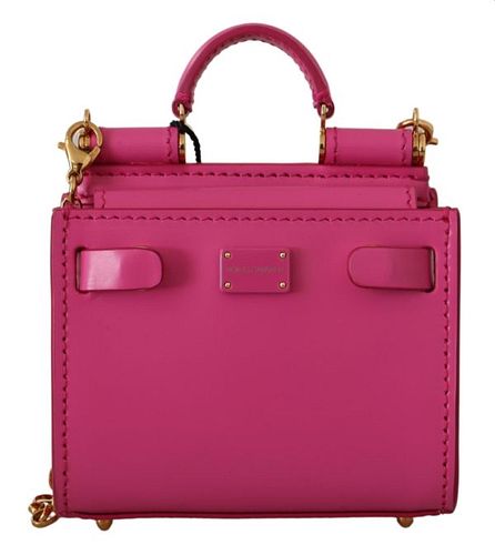 PINK MICRO LEATHER CROSS BODY SICILY BAG
