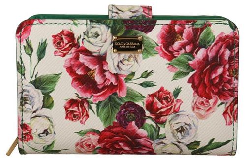 MULTICOLOR FLORAL LEATHER BIFOLD CONTINENTAL CLUTCH WALLET