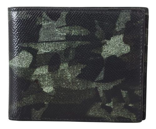 GREEN CAMOUFLAGE DAUPHINE LEATHER WALLET