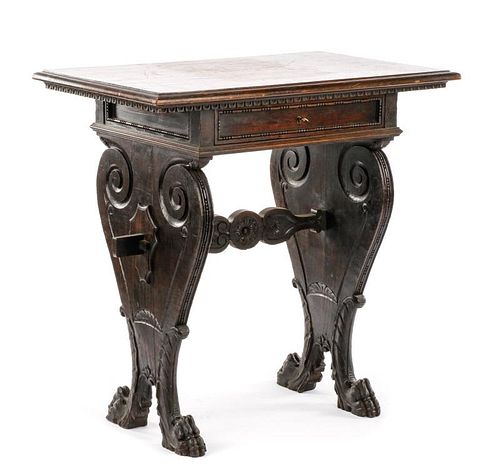 Italian Baroque Style Walnut Library Table/Lectern