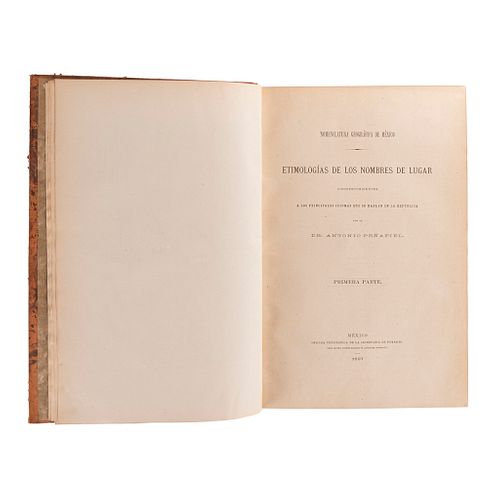 Peñafiel, Antonio. Nomenclatura Geográfica de México. México: Oficina Tipográfica de la Secretaría de Fomento, 1897.