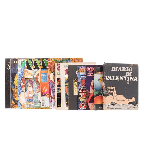 Colección de Comics Eróticos. Bondage Fairies, Diario di Valentina, A. Azpiri, Wet Comix, Emmanuelle, Historia de O... Piezas: 14.