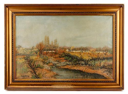 19th/20th C. Swedish Landscape Oil, August Berg